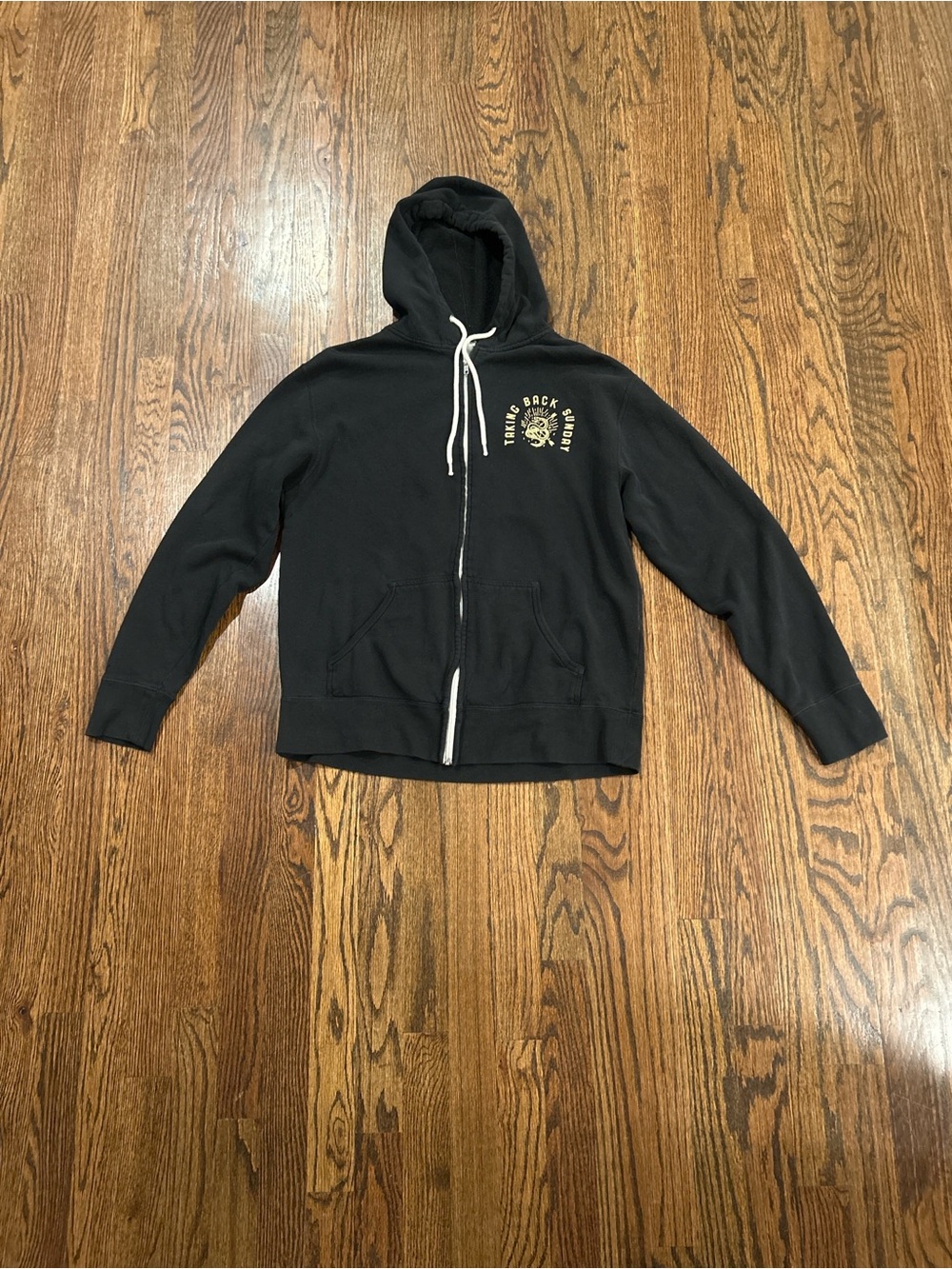 Vintage Taking Back Sunday Zip Up Hoodie Black Snake Graphic Band Merch Size M